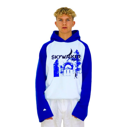 NIGHT-LIFE HOODIE WHITE/BLUE