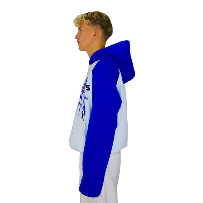 NIGHT-LIFE HOODIE WHITE/BLUE