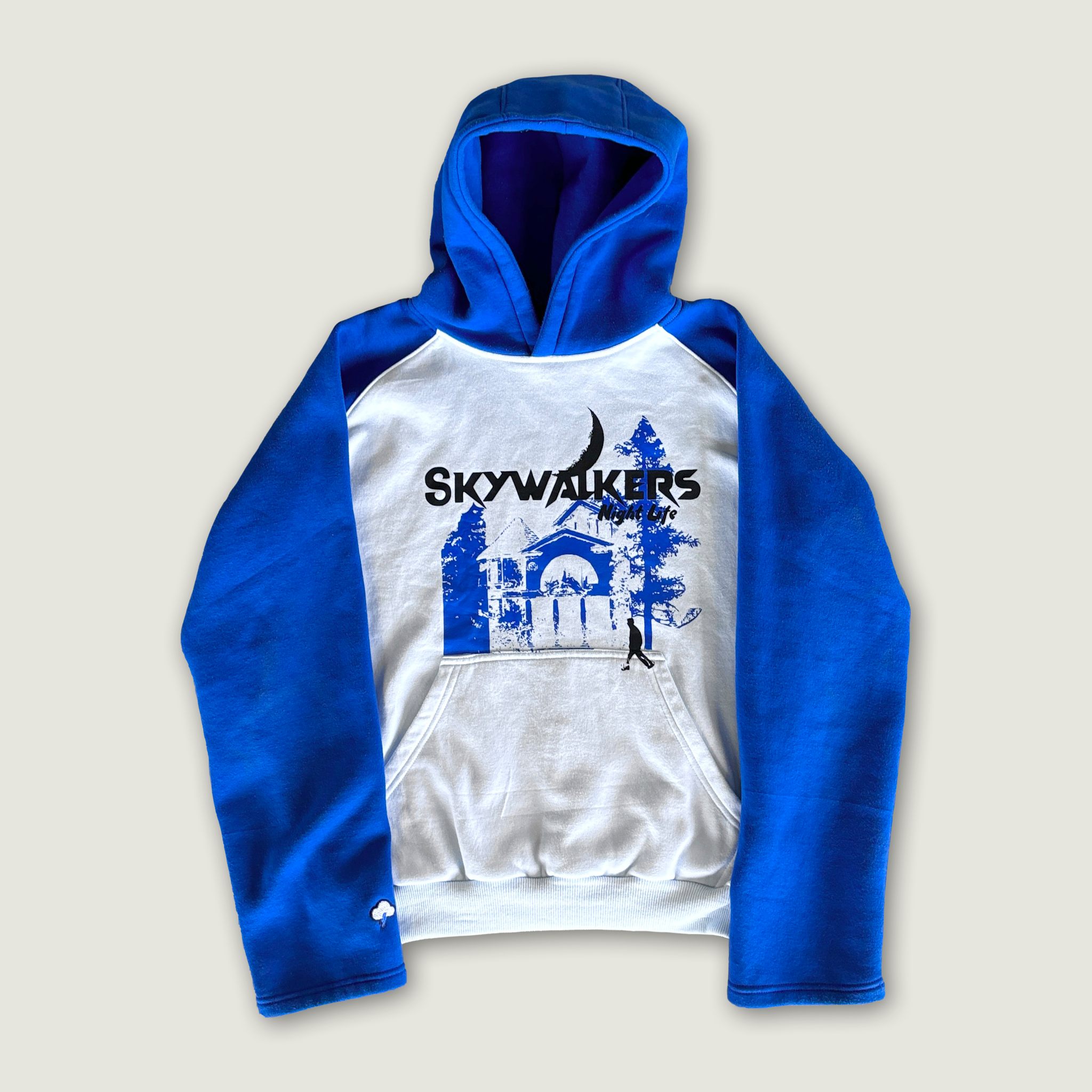 NIGHT-LIFE HOODIE WHITE/BLUE