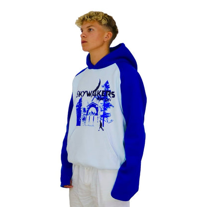 NIGHT-LIFE HOODIE WHITE/BLUE