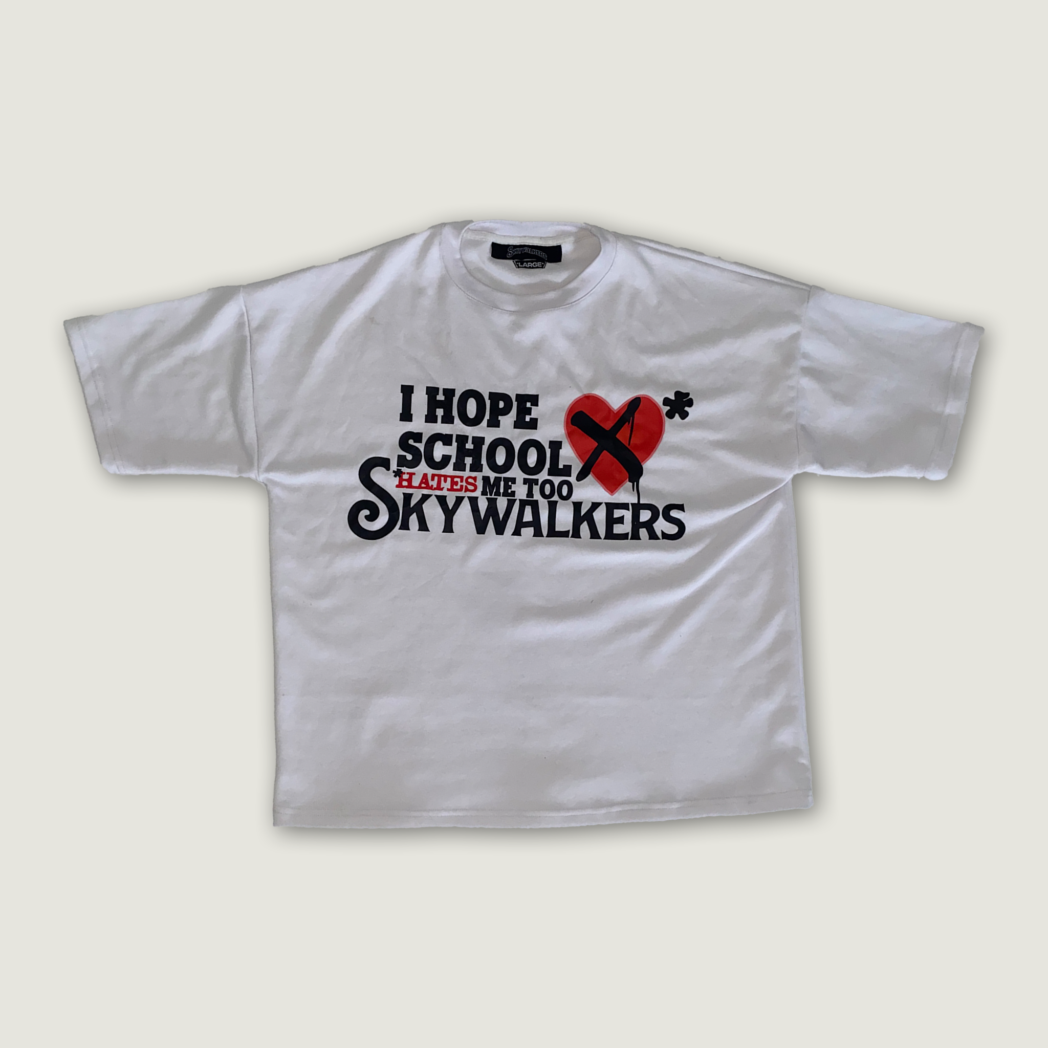 HATE SCHOOL TEE WHITE