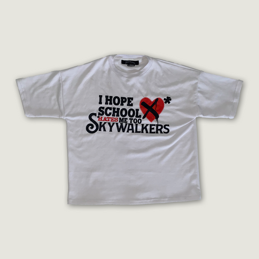 HATE SCHOOL TEE WHITE
