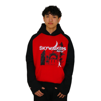 NIGHT-LIFE HOODIE RED/BLACK