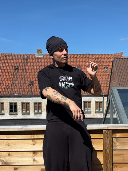 CAMO TEE BLACK SAMPLE (M - FITS S)