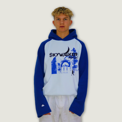 NIGHT-LIFE HOODIE WHITE/BLUE
