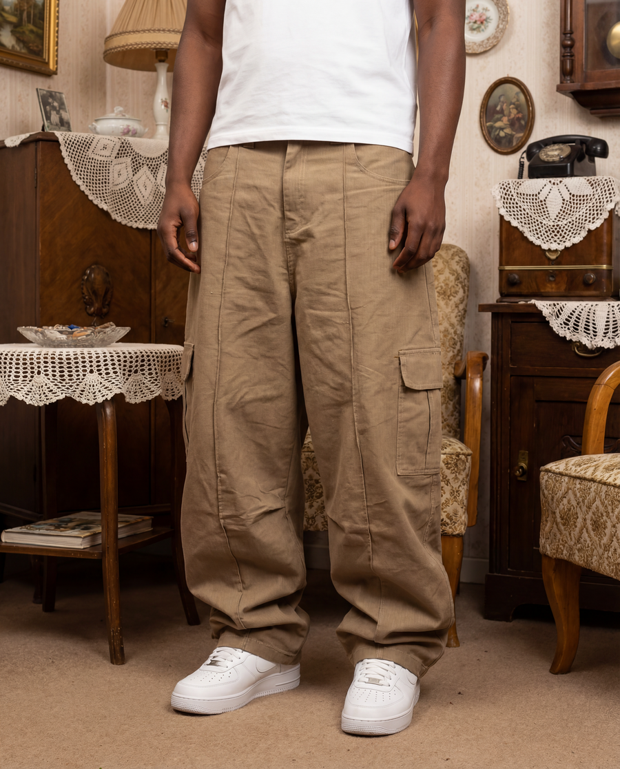 BEIGE RABBIT TECHPANTS