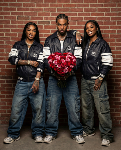 SKW25 NAVY LEATHERJACKET ( PRE-ORDER )